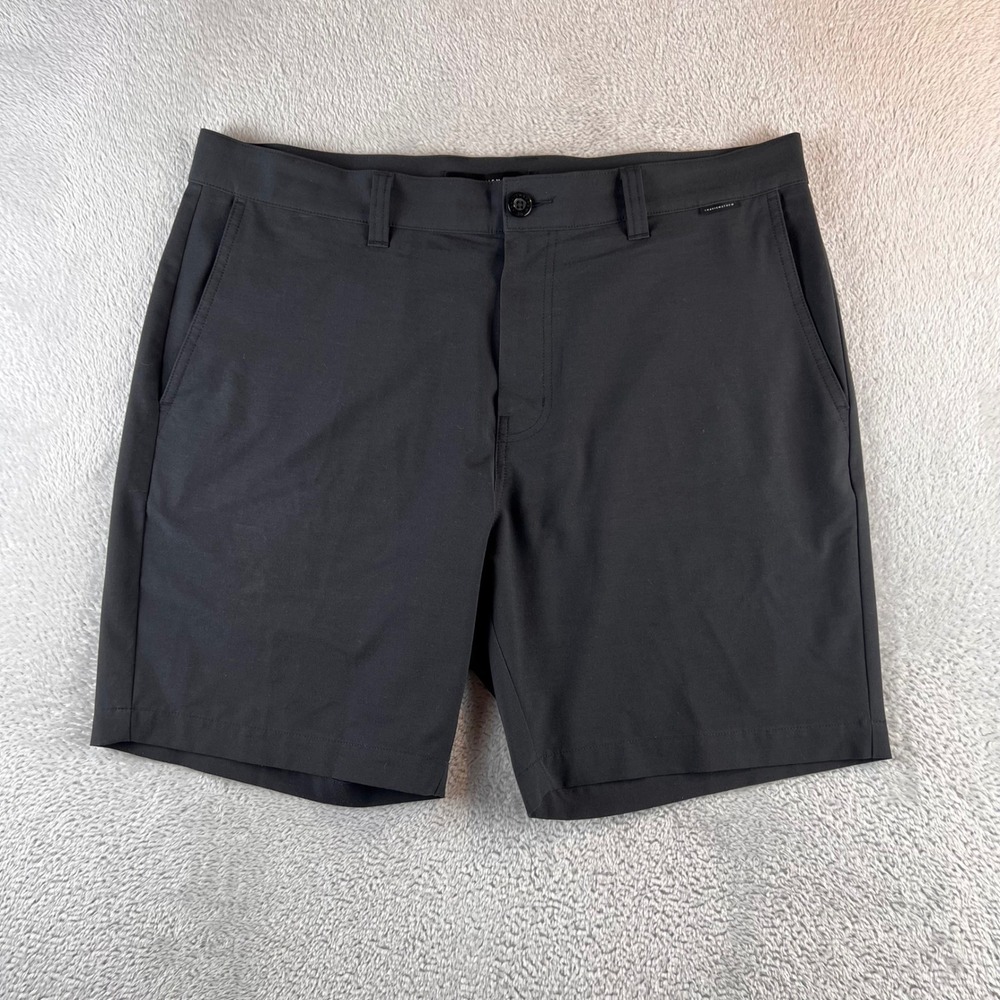 TravisMathew Beck Performance Shorts Mens 36 Dark Grey Charcoal Golf 1MAA590